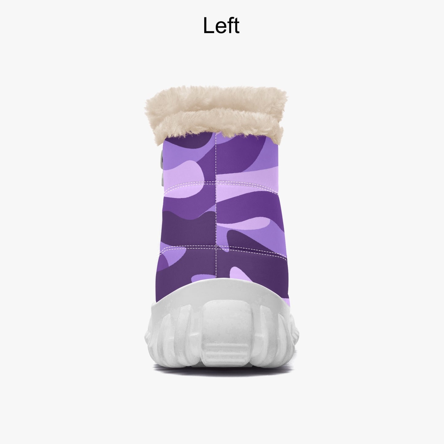 Camo Boots | Cotton-pad Fur Zipper Up | Purple and Blue