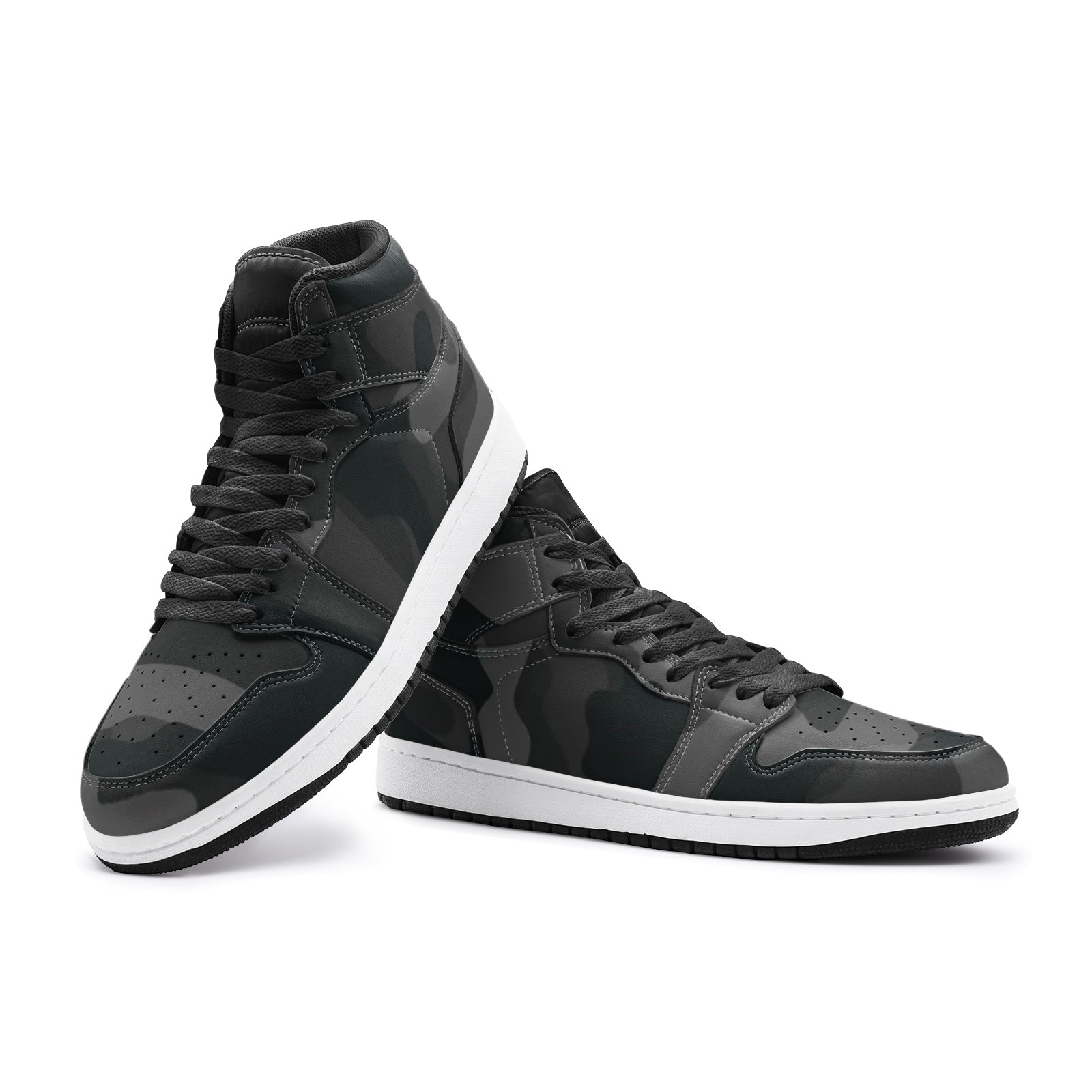 Camo Sneakers | High-Top | Black Camouflage