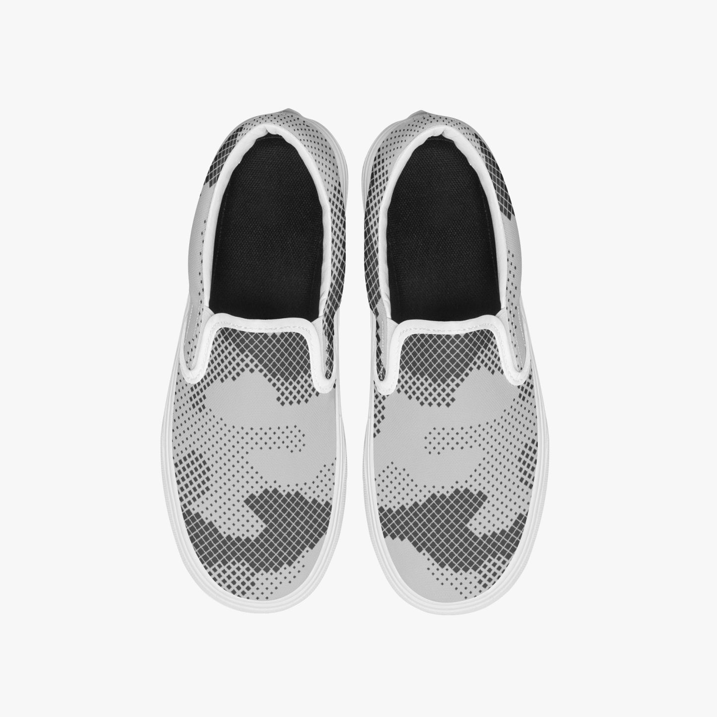 Camo Slip-On Shoes | DIgital Gray Camouflage