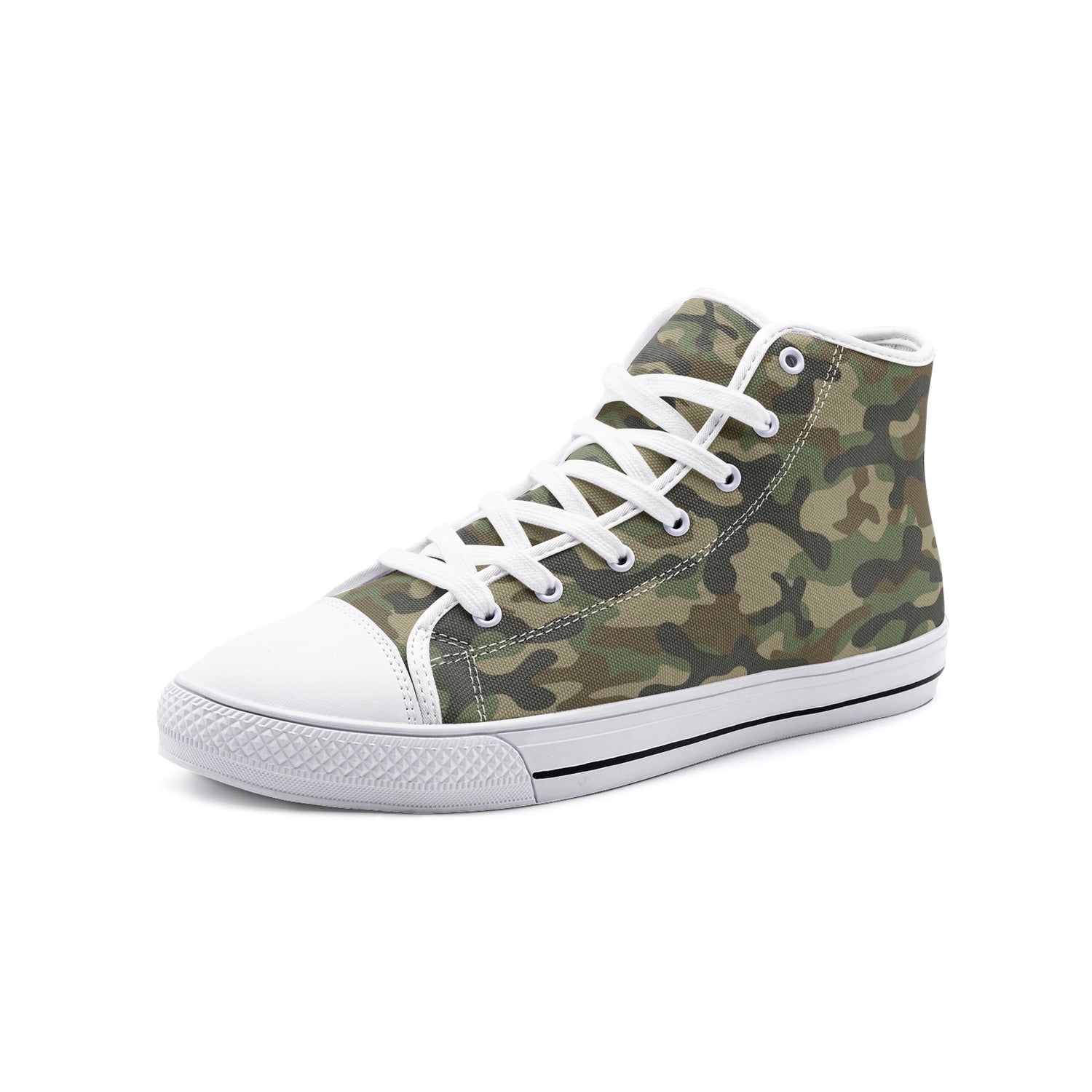 Camo Shoes | High Top Canvas | Military Brown Camouflage