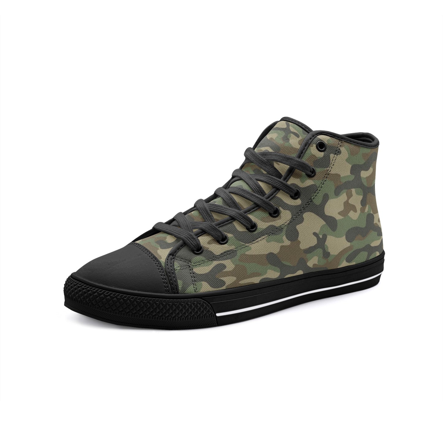 Camo Shoes | High Top Canvas | Military Brown Camouflage