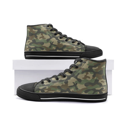 Camo Shoes | High Top Canvas | Military Brown Camouflage