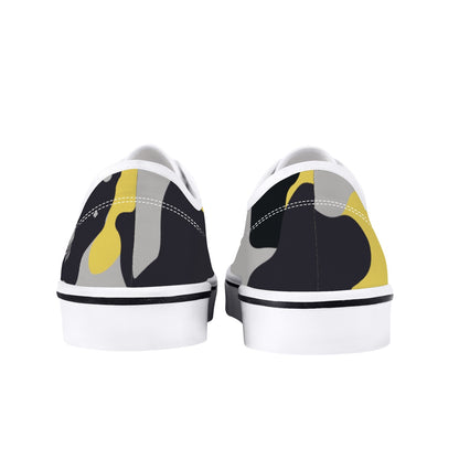 Camo Skate Shoes | Yellow, Black, and Silver Camouflage