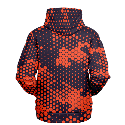 Camo Hoodie | Orange & Blue Digital Dotted Camouflage