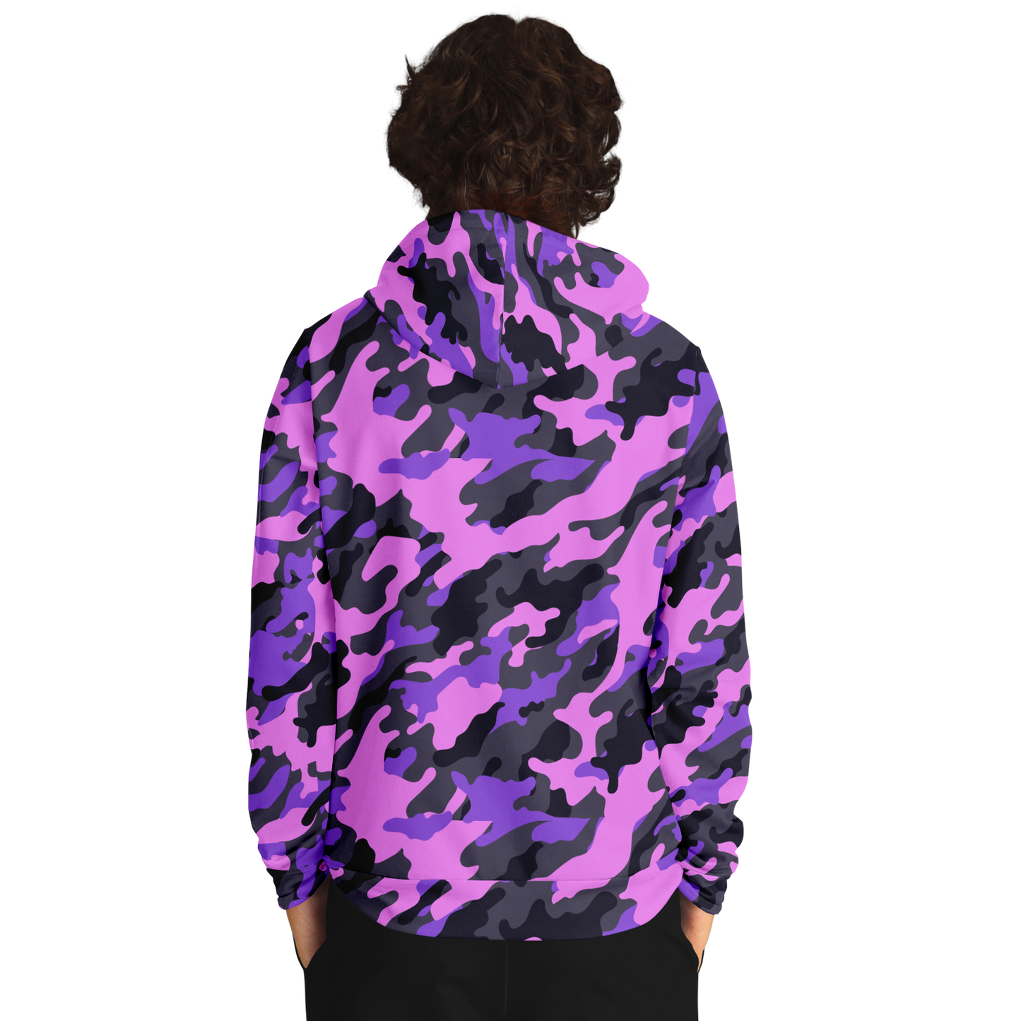 Pink Camo Hoodie | Black & Indigo Mixed Camouflage