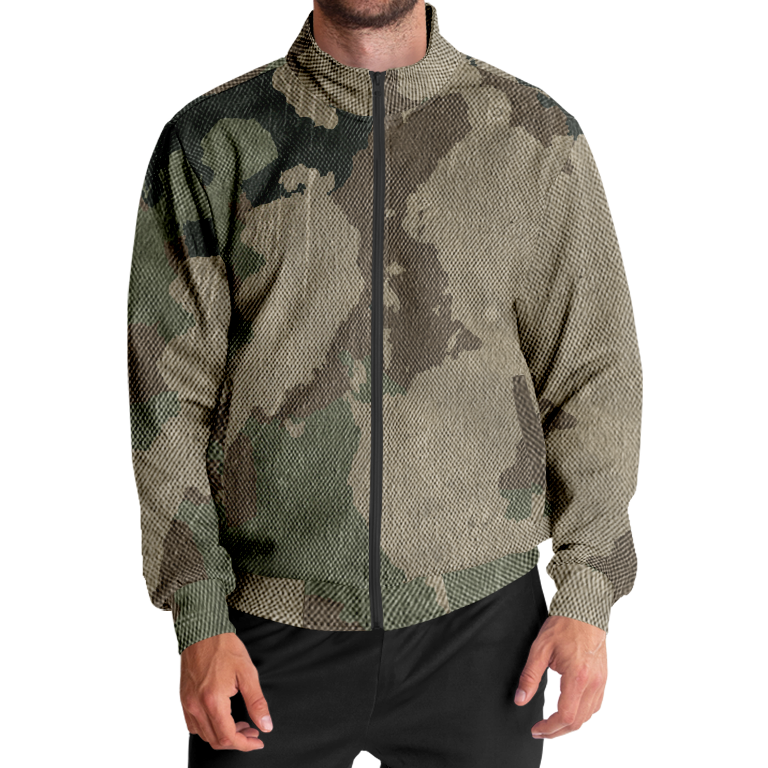 Camo Track Jacket | Dirty Old Brown Camouflage