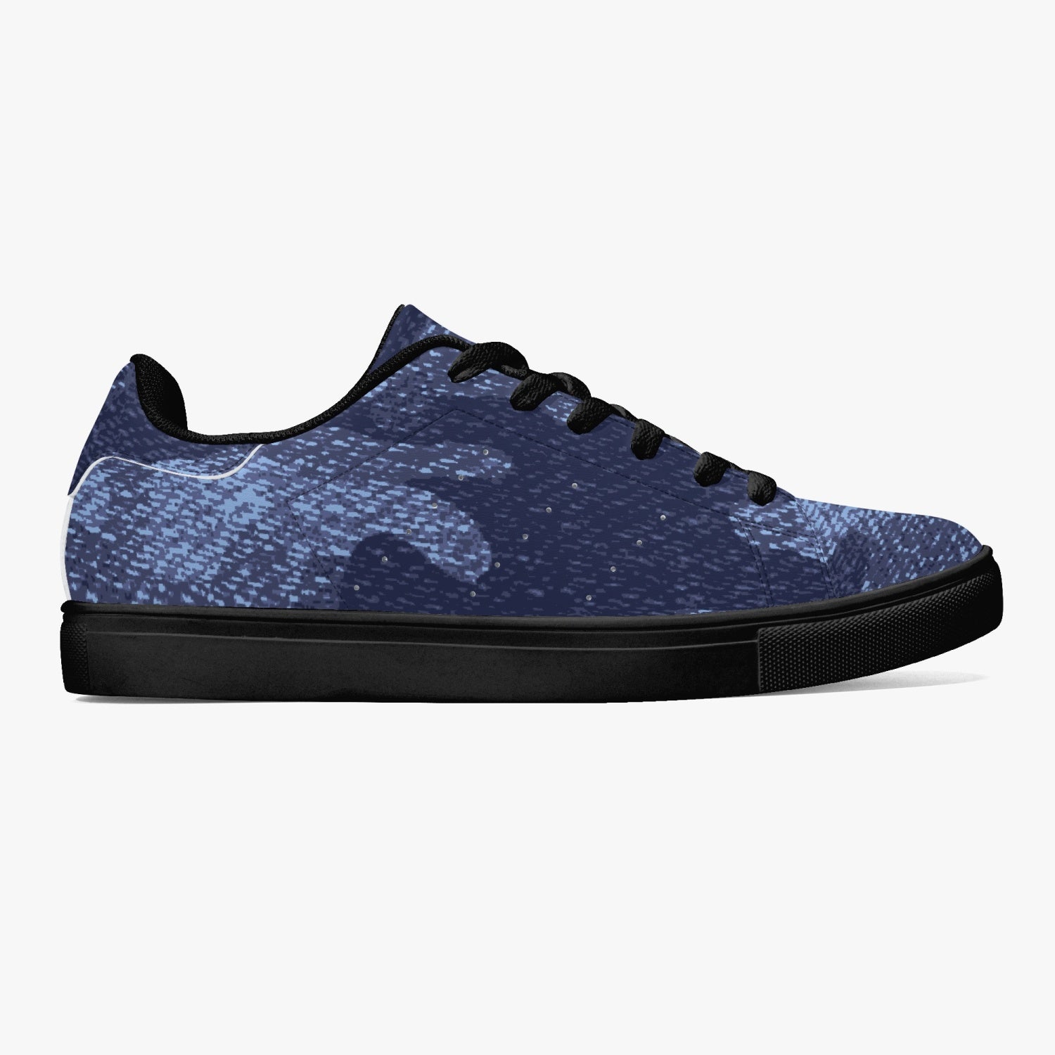 Camo Sneakers | Classic Low-Top Leather | Denim Blue