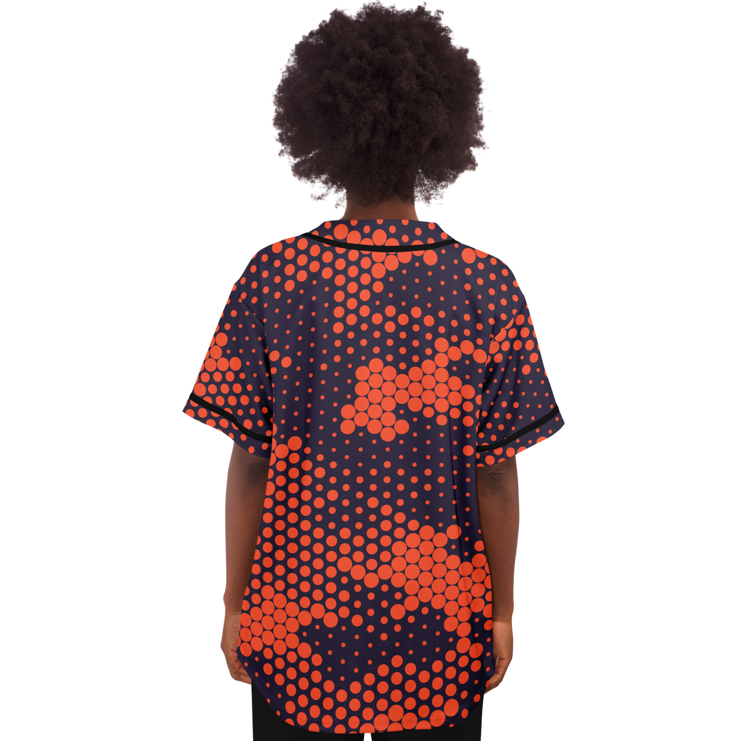 Camo Baseball Jersey | Orange & Blue Digital Camouflage