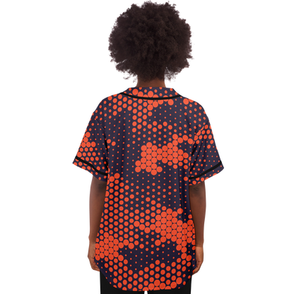 Camo Baseball Jersey | Orange & Blue Digital Camouflage