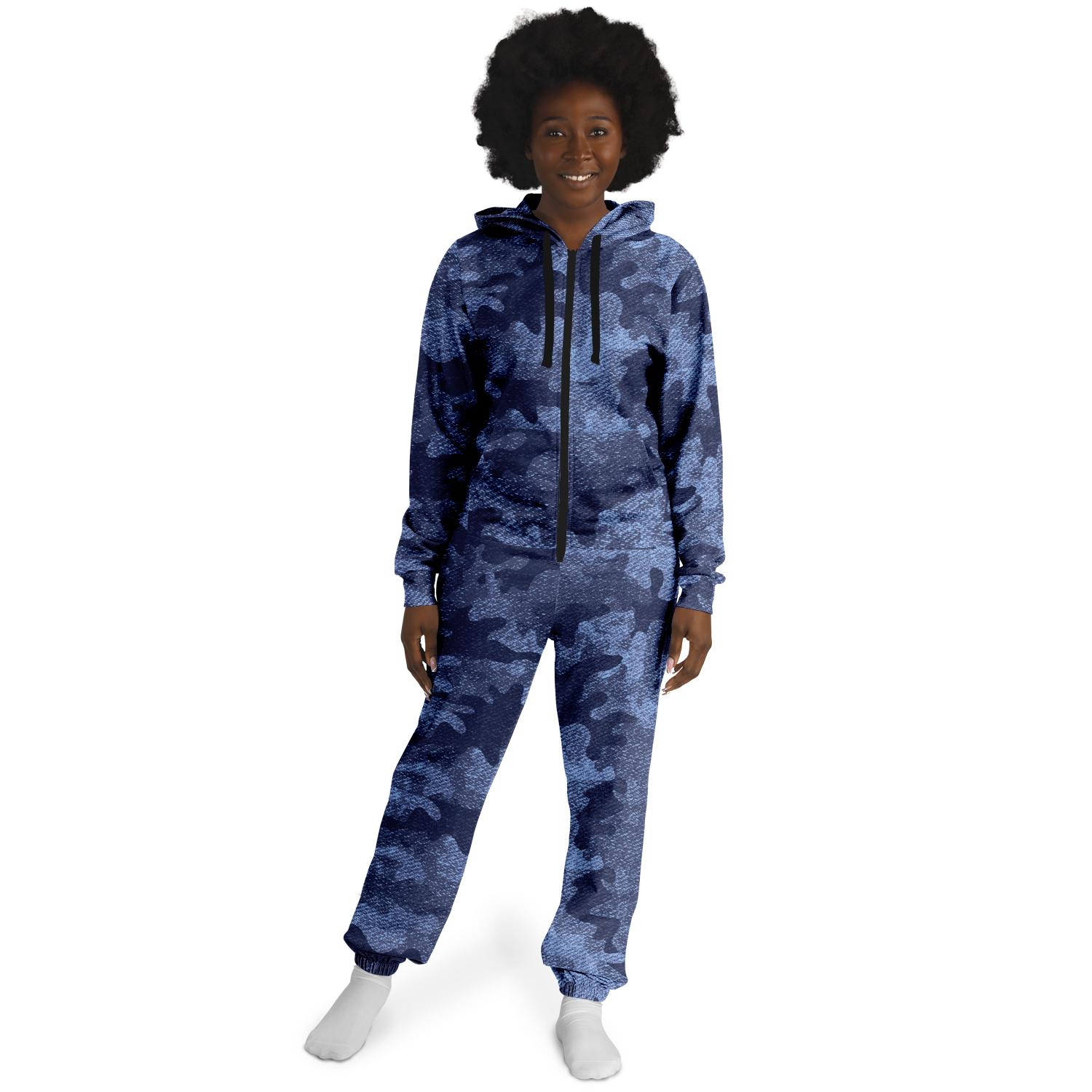 Camo Onesie | Denim Blue Camouflage