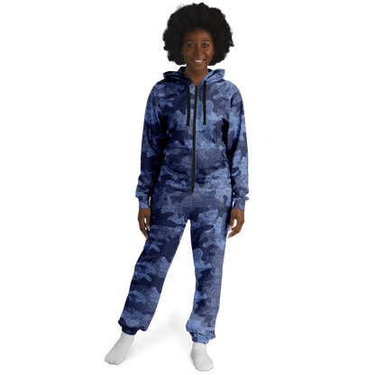 Camo Onesie | Denim Blue Camouflage