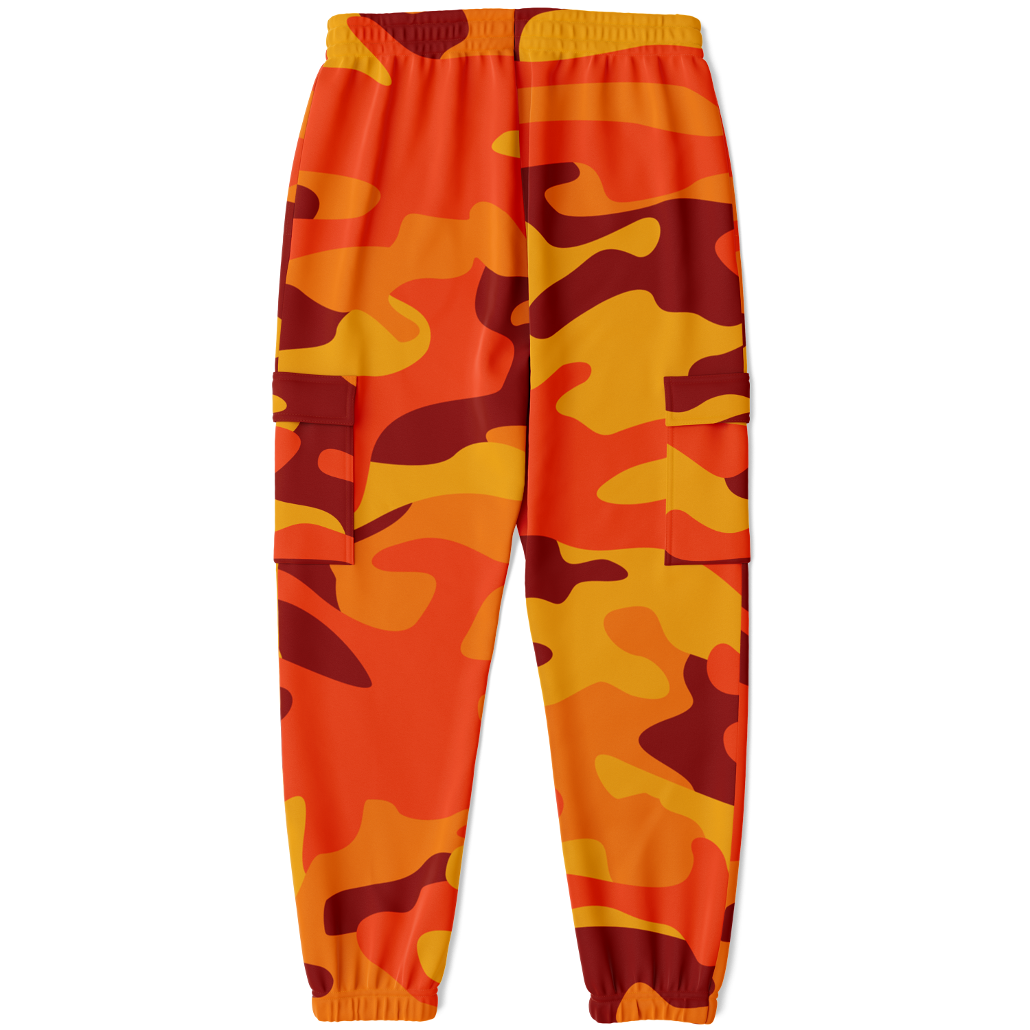 Camo Cargo Pants | Unisex | Orange & Red Camouflage