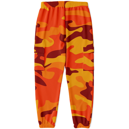 Camo Cargo Pants | Unisex | Orange & Red Camouflage