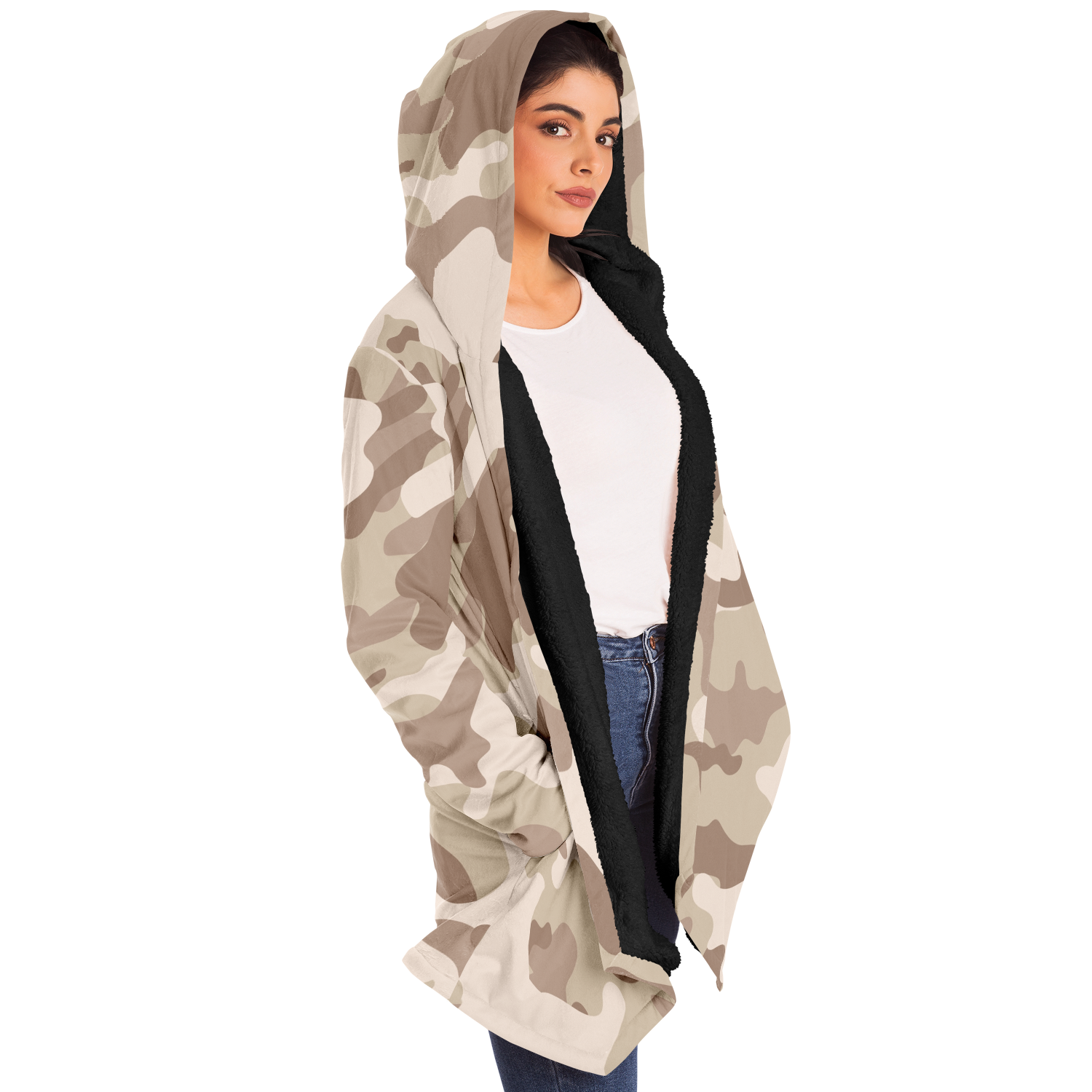 Camo Cloak | Desert Brown Camouflage | Microfleece