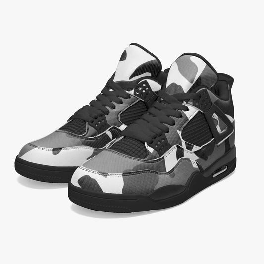 Black and White Jordans AJ4 | High Top Sneakers