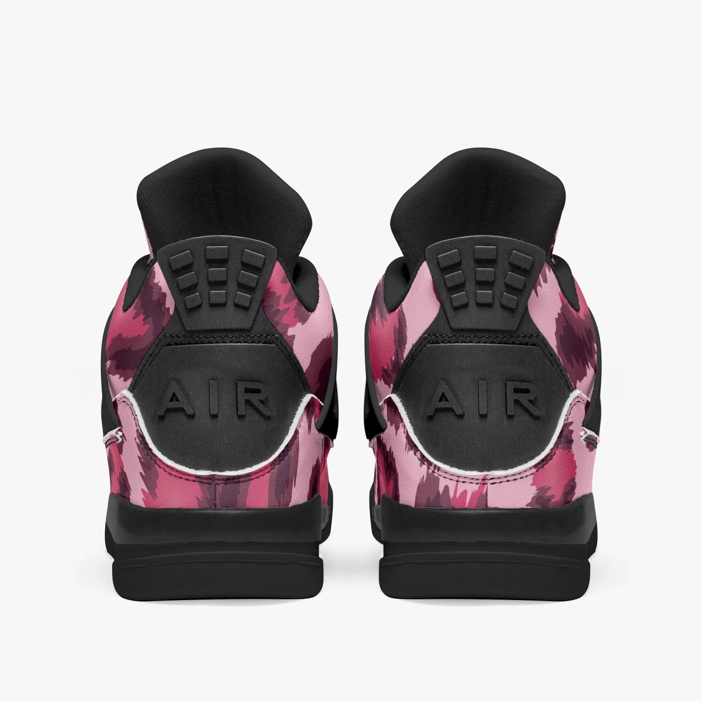 Leopard Jordans AJ4 | Pink, Cherry and Black Pattern