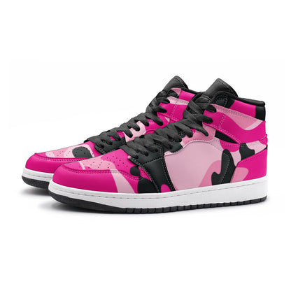 Pink Camo Sneakers | Candy, Black, & Cerise Mixed Camouflage