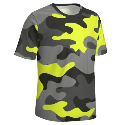 Camo Shirt | Black, Gray & Yellow Camouflage T