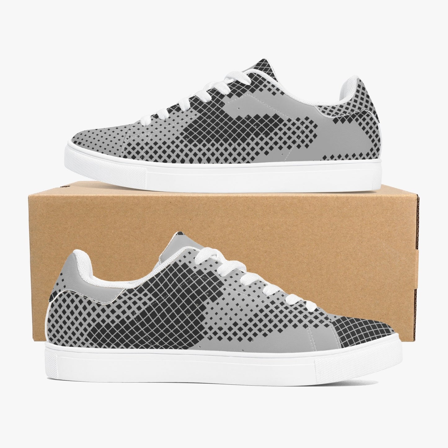 Camo Sneakers | Classic Low-Top Leather | Digital Gray