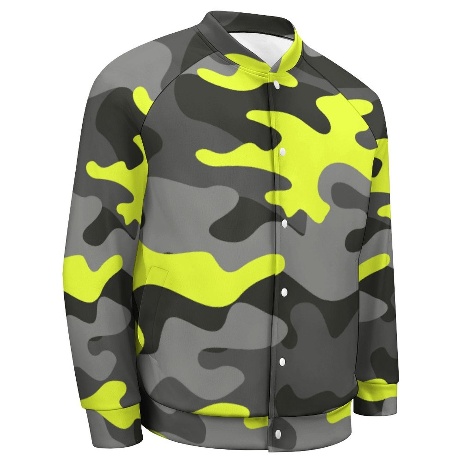 Men's Camo Jacket | Black, Gray & Yellow Camouflage