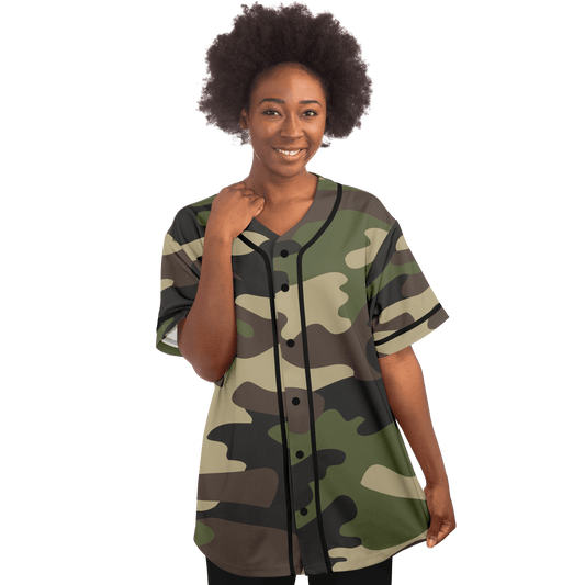 Camo Baseball Jersey | Classic Green Camouflage