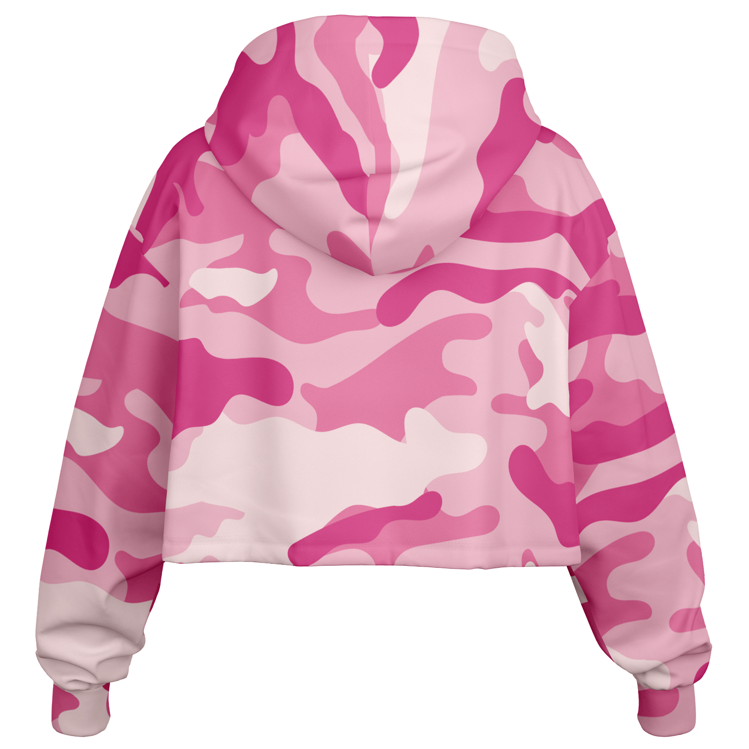 Cropped Hoodie For Women | Lavender Pink Camouflage