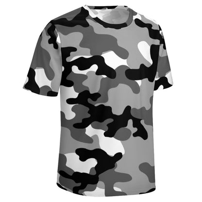 Camo Shirt | Black, White & Gray Camouflage T