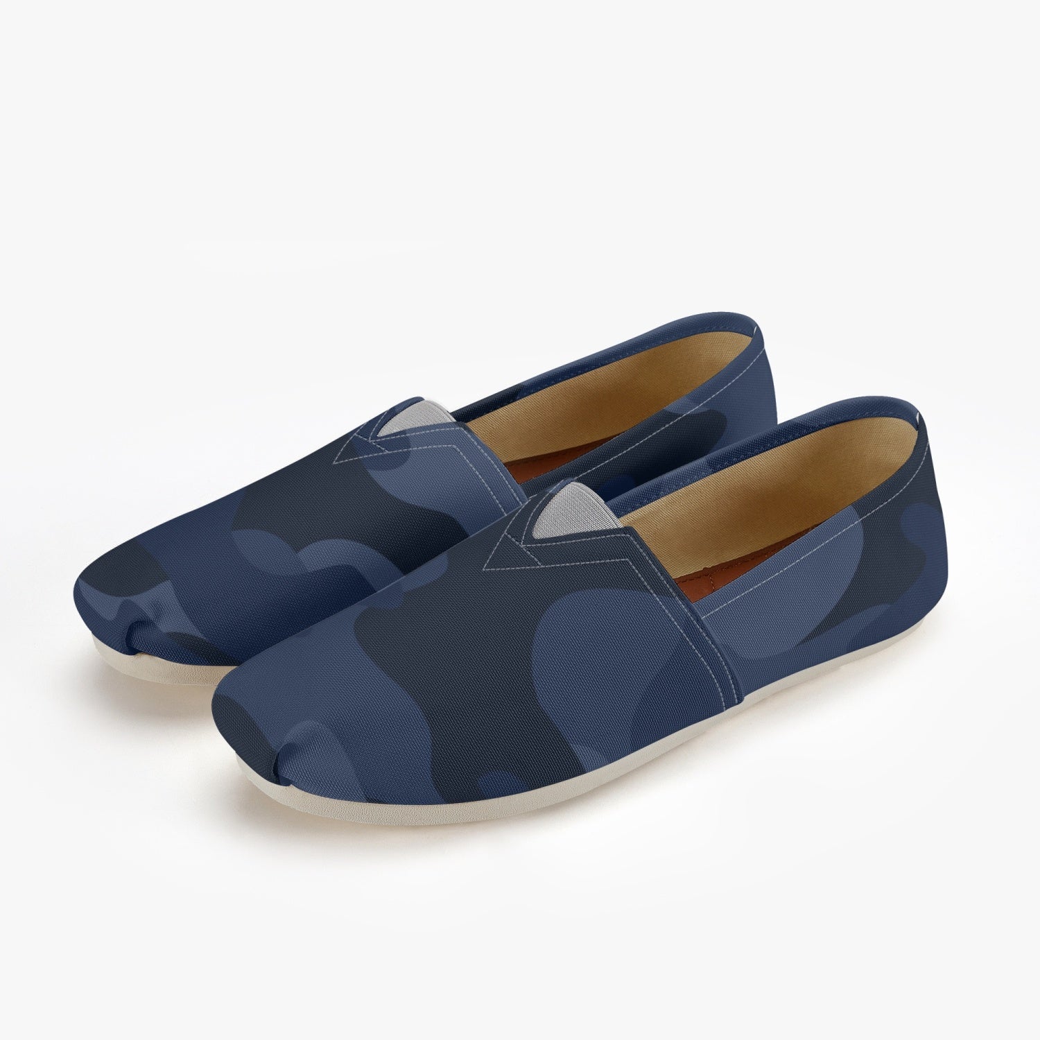 Camo Toms | Deep Blue Camouflage Canvas Shoes