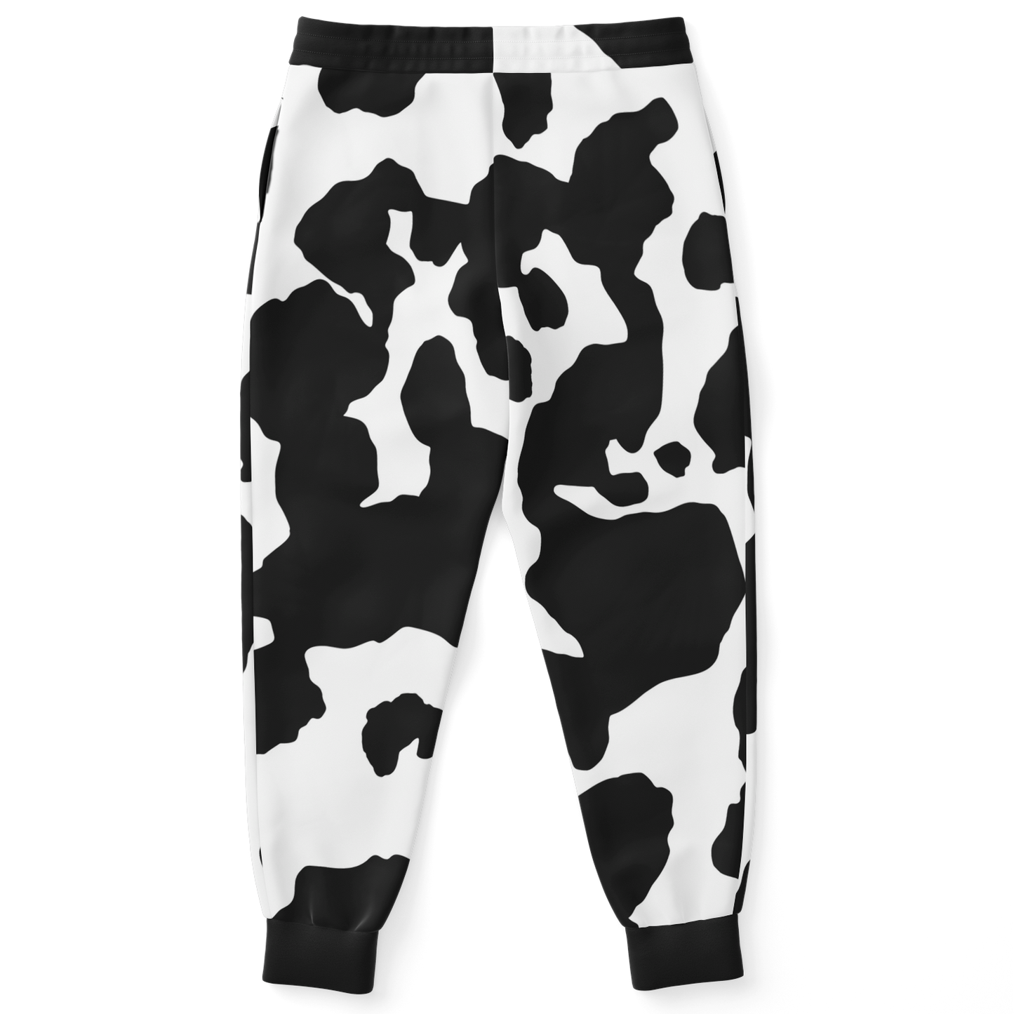 Camo Sweatpants | Unisex | Black & White Cow Camouflage