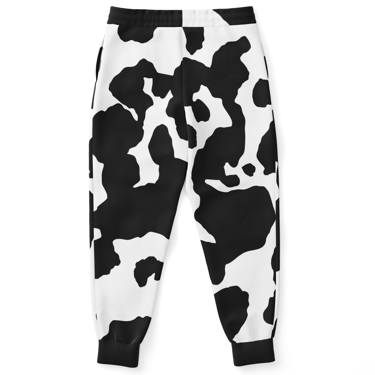 Camo Sweatpants | Unisex | Black & White Cow Camouflage