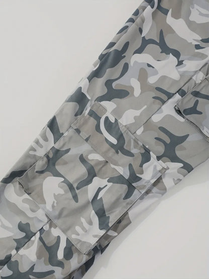 Men's Camo Overalls with Multiple Pockets | Space Grey