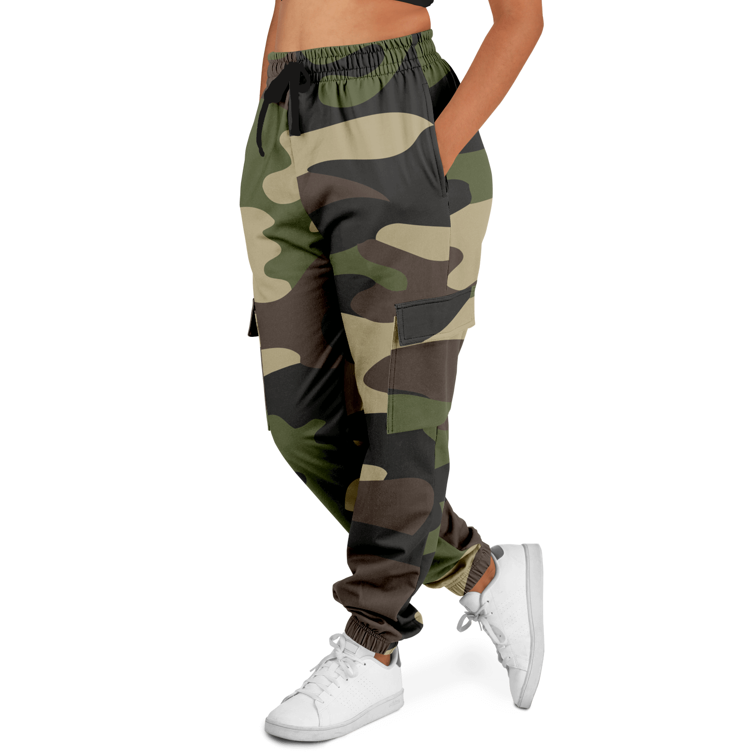 Camo Cargo Pants | Unisex | Classic Green Camouflage