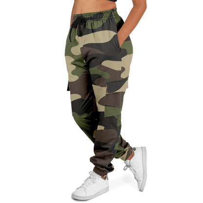 Camo Cargo Pants | Unisex | Classic Green Camouflage