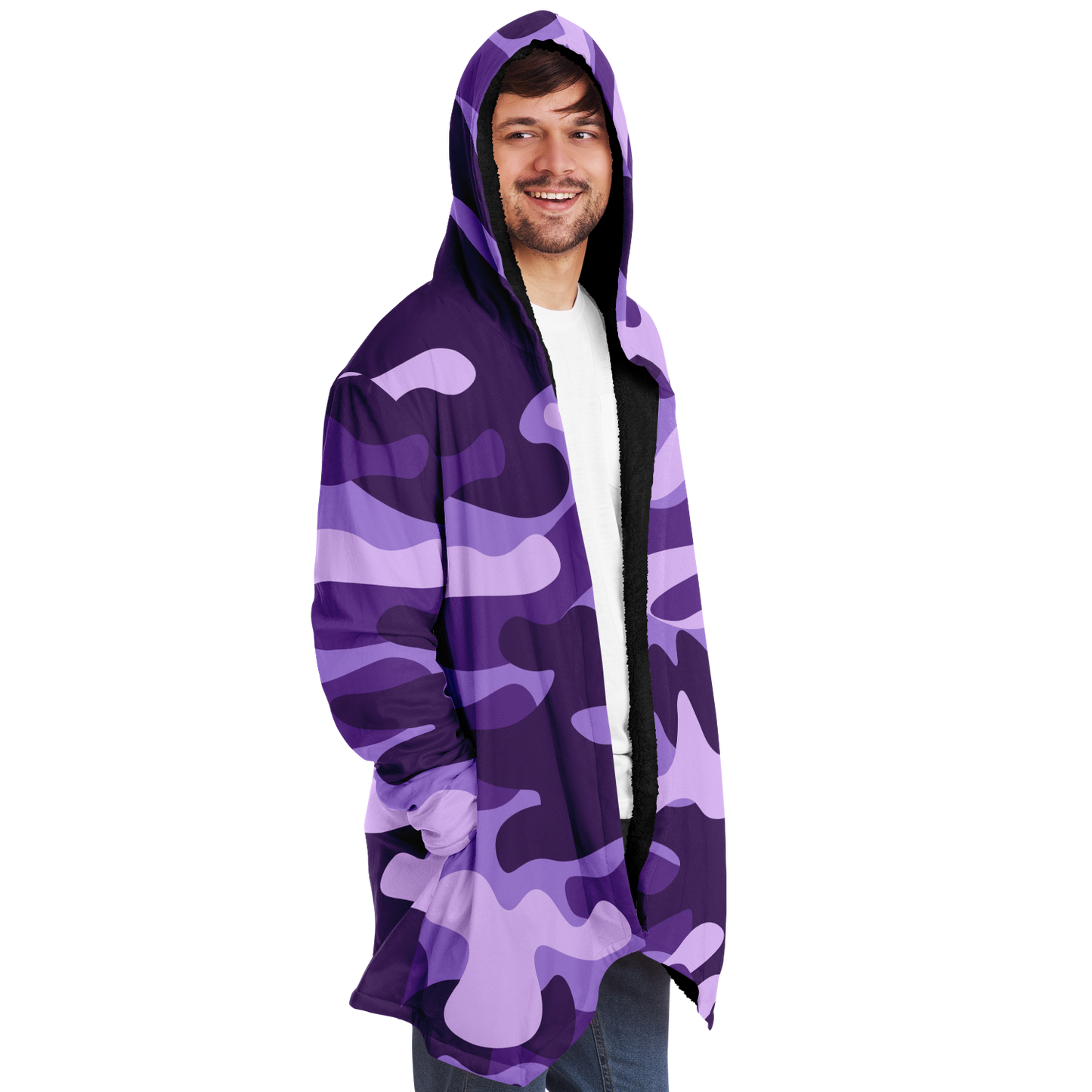 Camo Cloak | Purple, Blue, & Mauve Camouflage | Microfleece