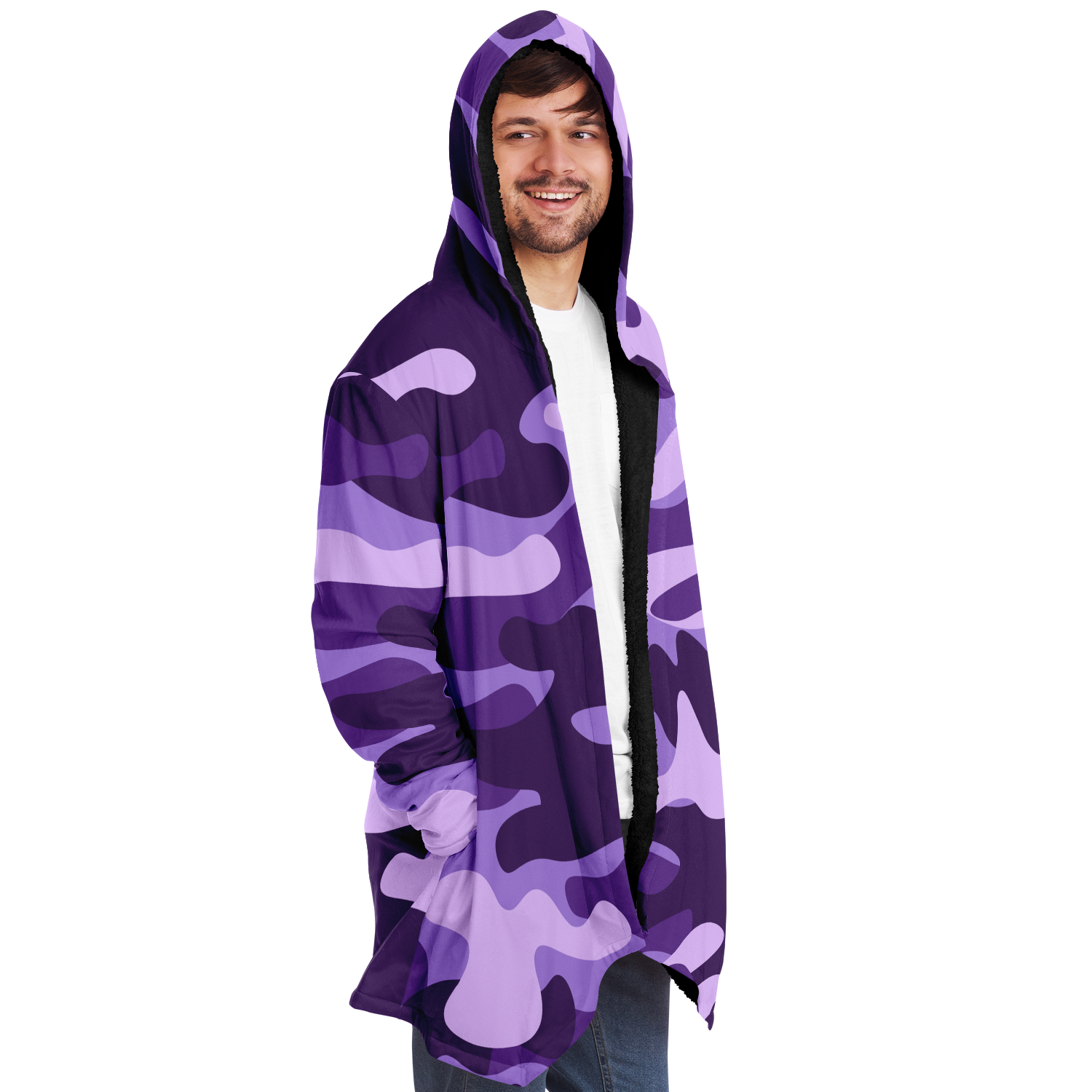 Camo Cloak | Purple, Blue, & Mauve Camouflage | Microfleece