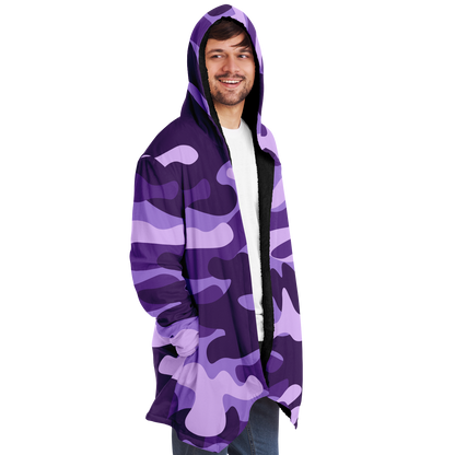 Camo Cloak | Purple, Blue, & Mauve Camouflage | Microfleece