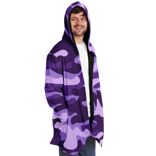 Camo Cloak | Purple, Blue, & Mauve Camouflage | Microfleece