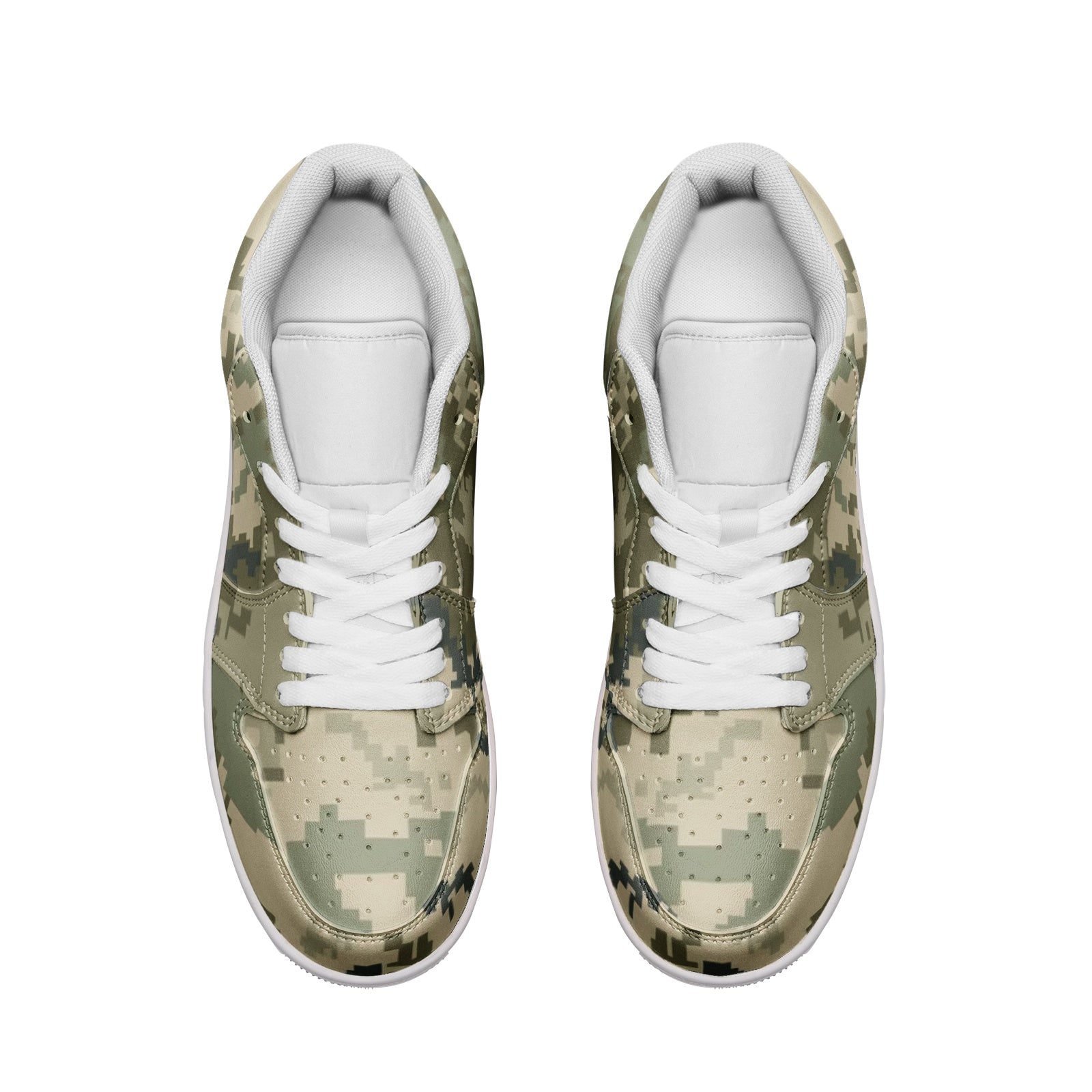 Ukraine Green Camo Sneakers | Unisex Low Top Leather