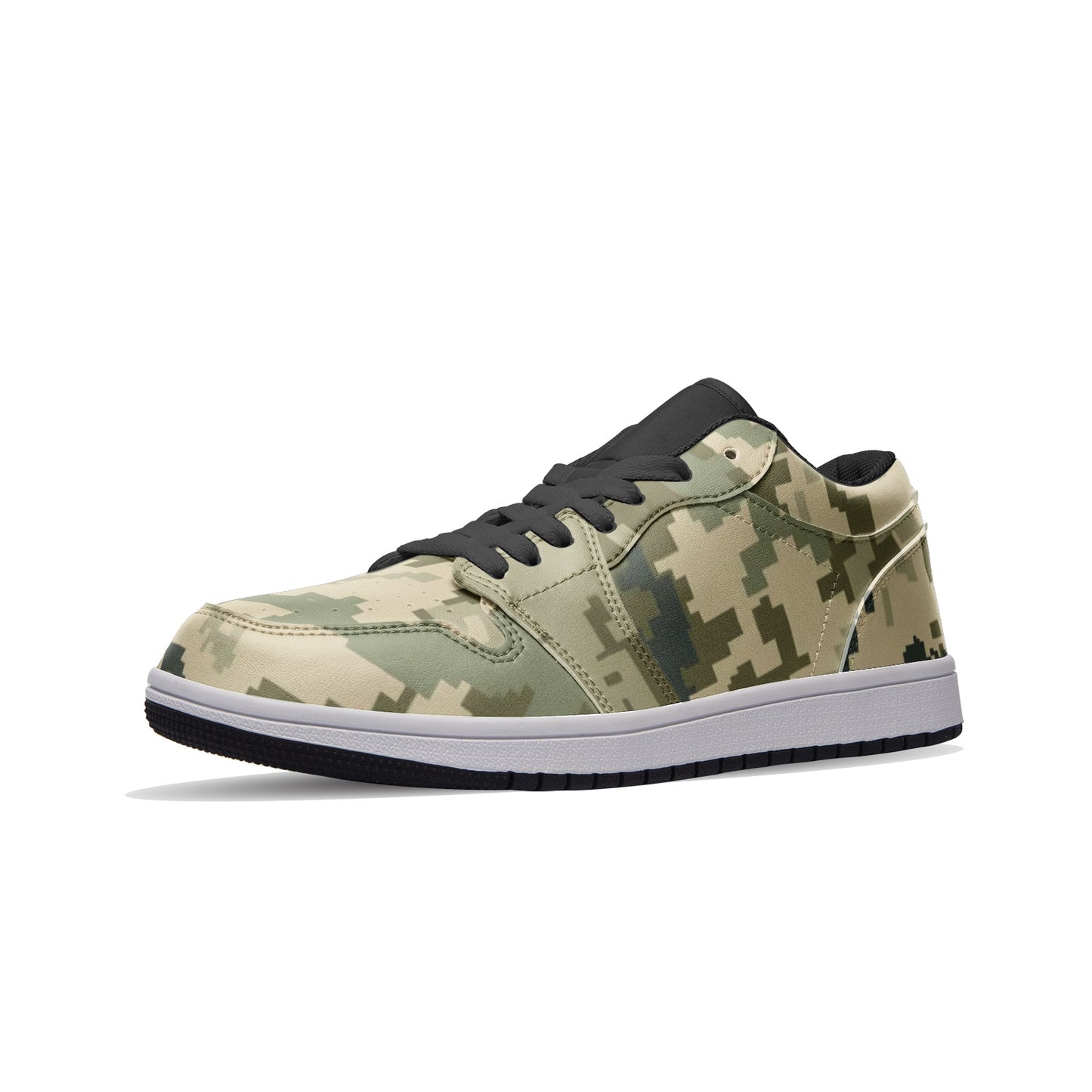 Ukraine Green Camo Sneakers | Unisex Low Top Leather