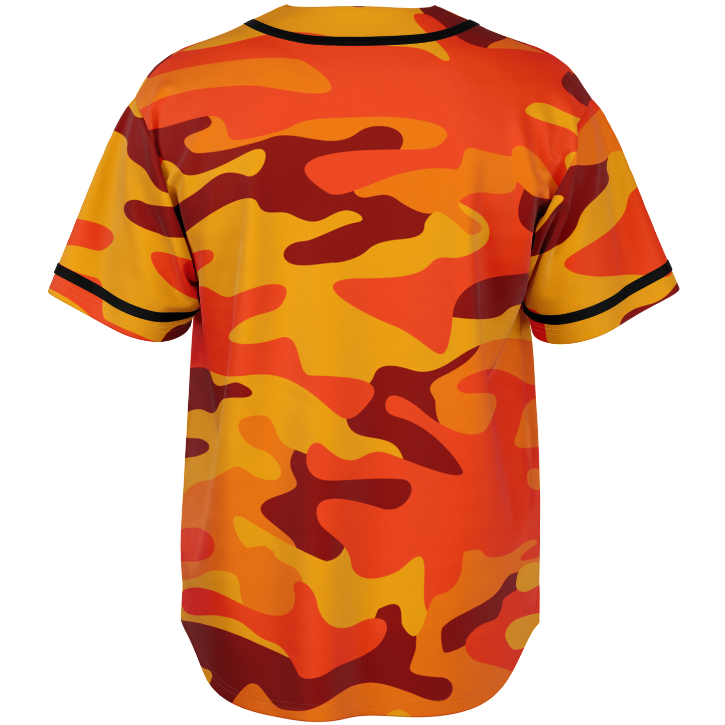 Camo Baseball Jersey | Orange & Red Camouflage