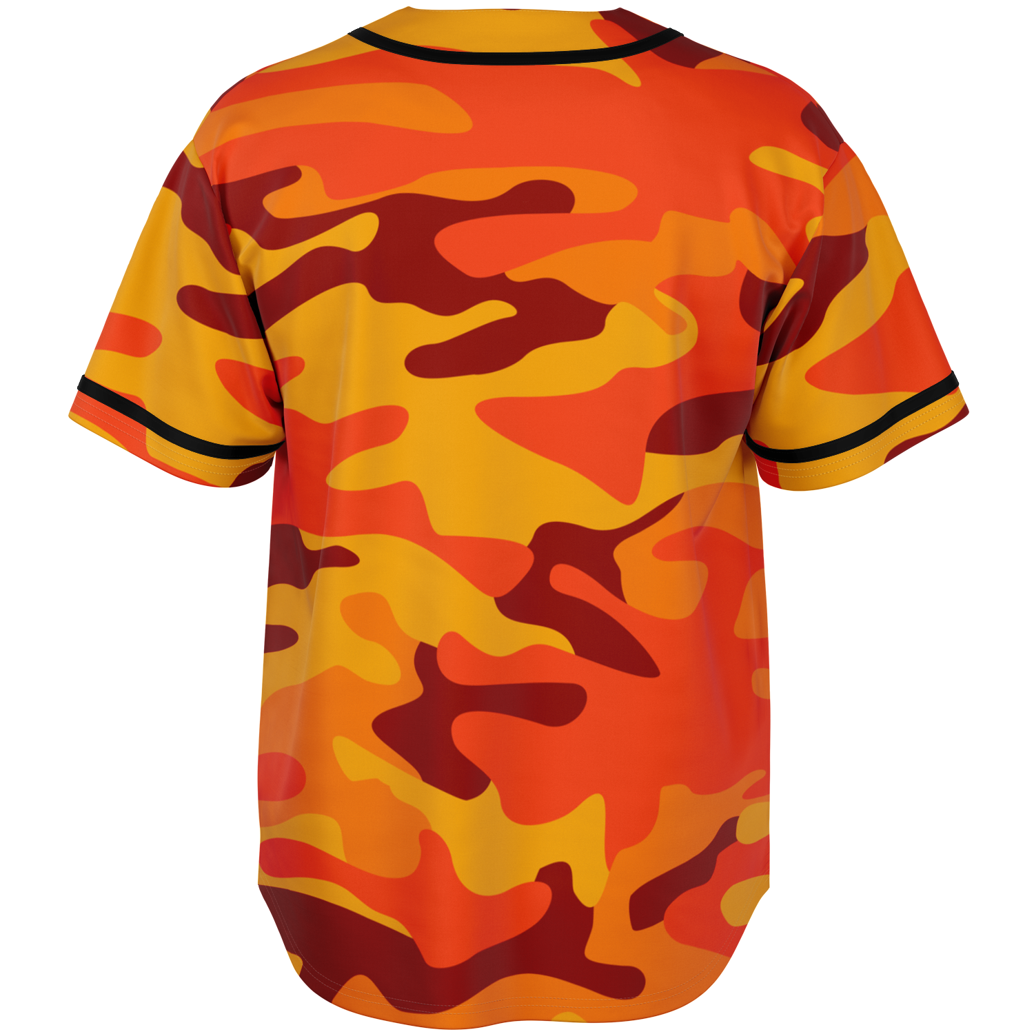 Camo Baseball Jersey | Orange & Red Camouflage