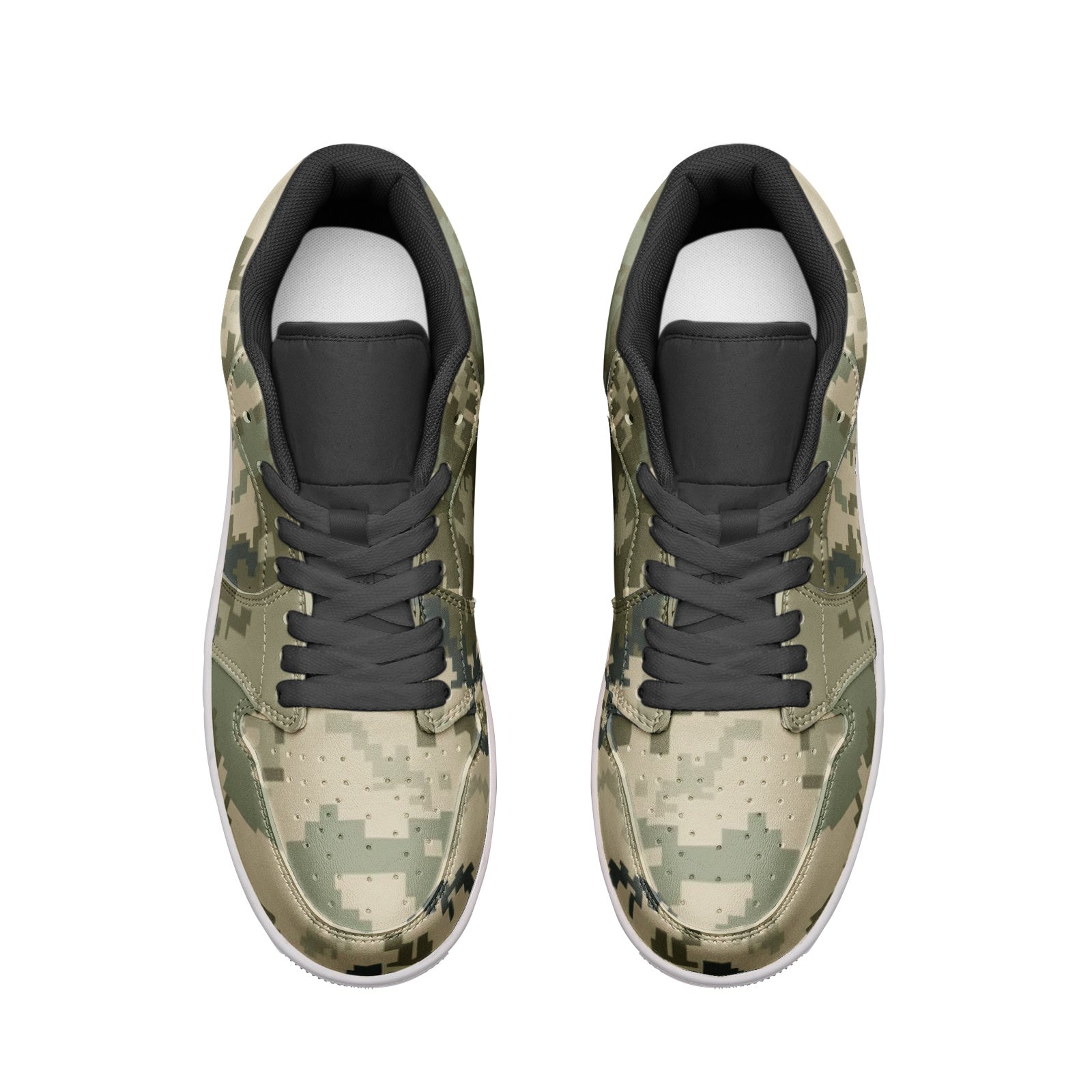 Ukraine Green Camo Sneakers | Unisex Low Top Leather