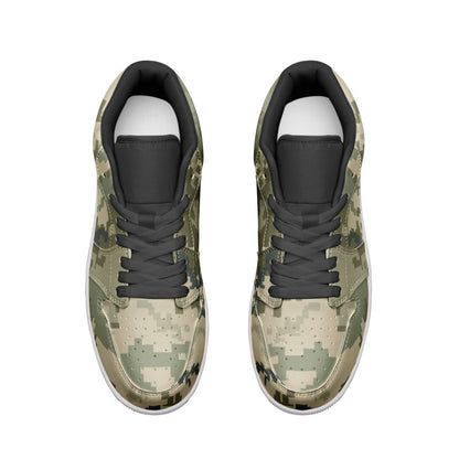 Ukraine Green Camo Sneakers | Unisex Low Top Leather