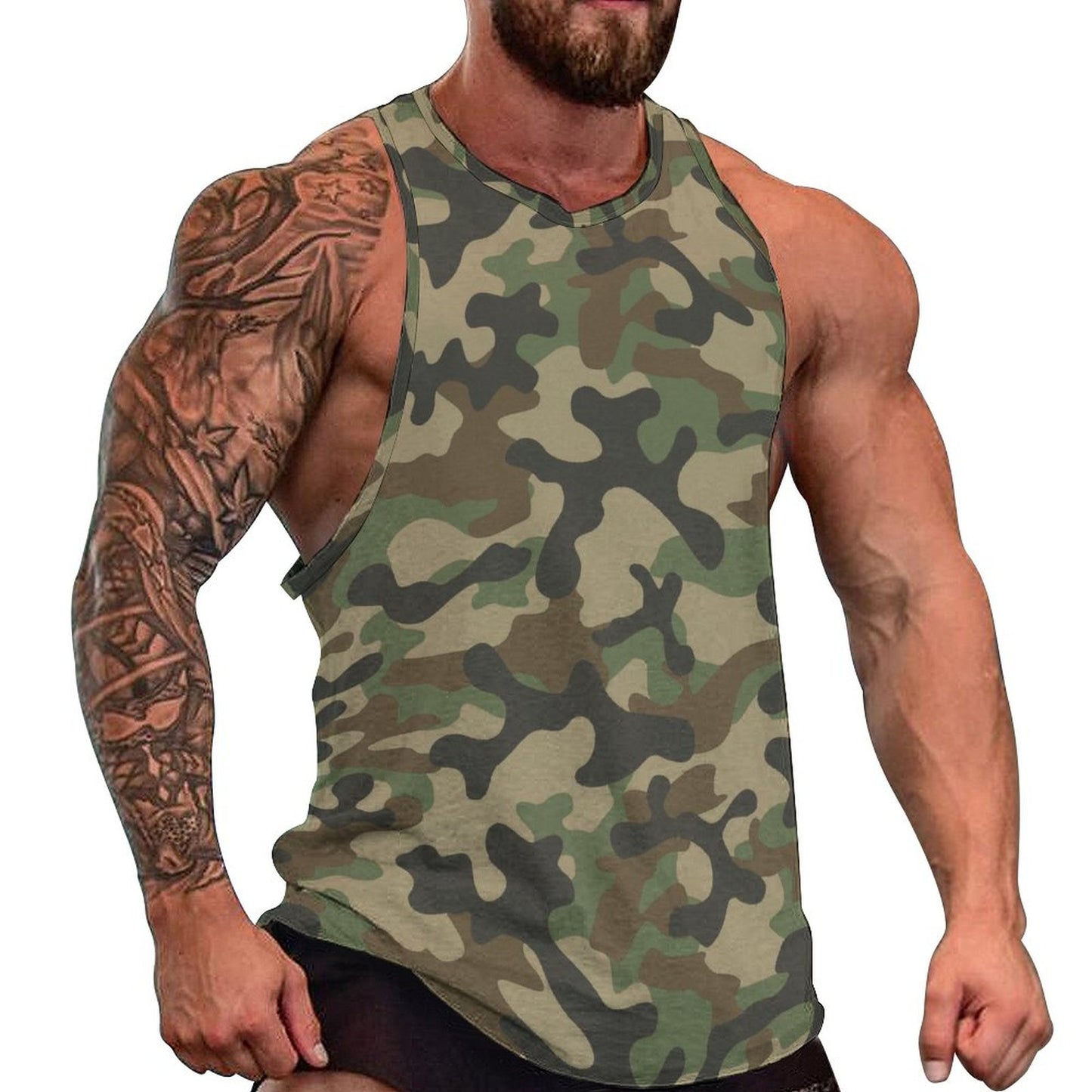 Camo Tank Top | Military Brown Camouflage