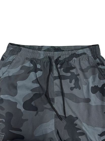 Cropped Camo Cargo Pants For Men