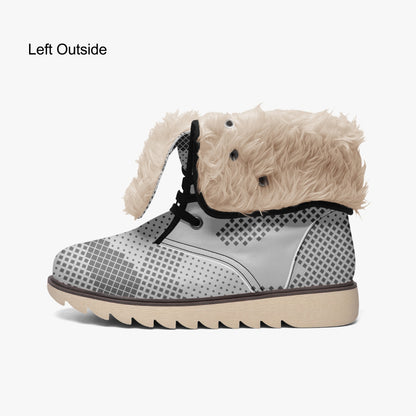 Camo Boots | Digital Gray Cotton-Pad Fur Lining