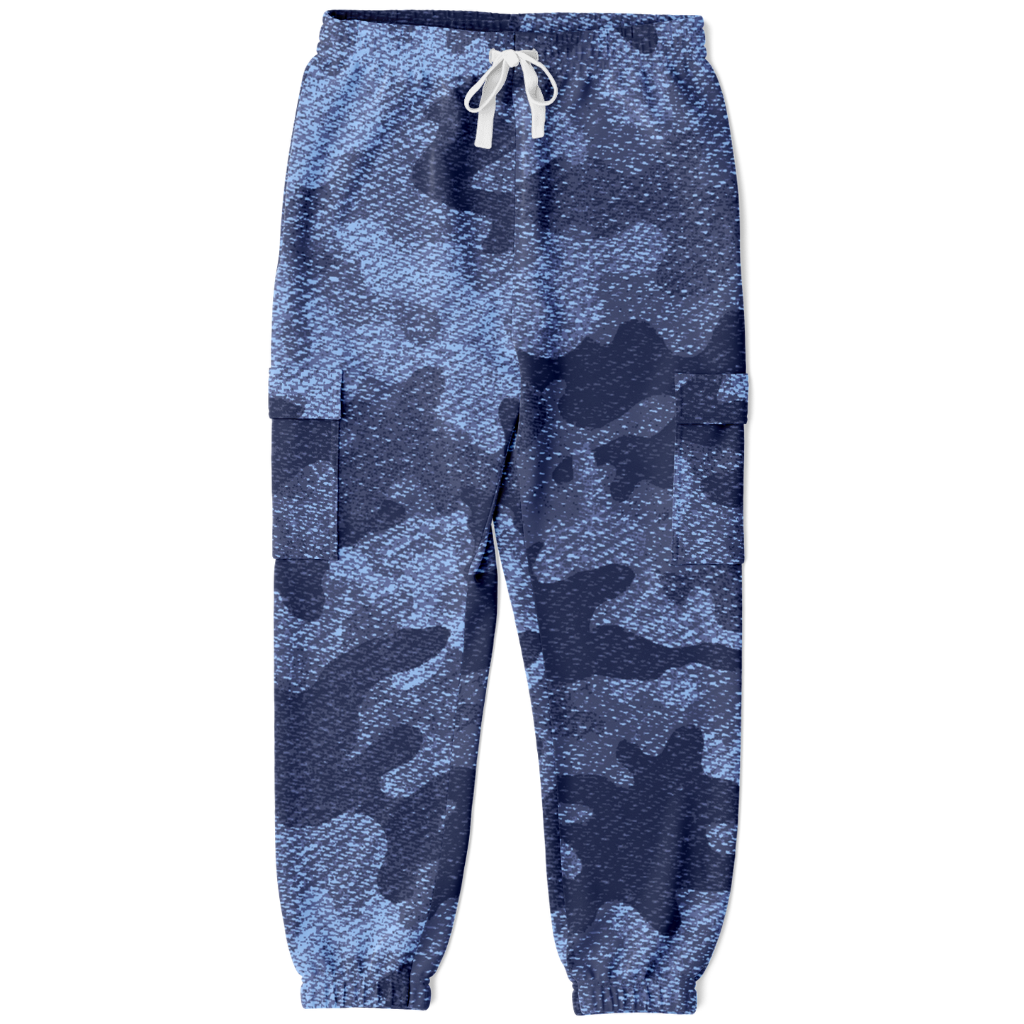 Camo Cargo Pants | Unisex | Blue Denim Camouflage