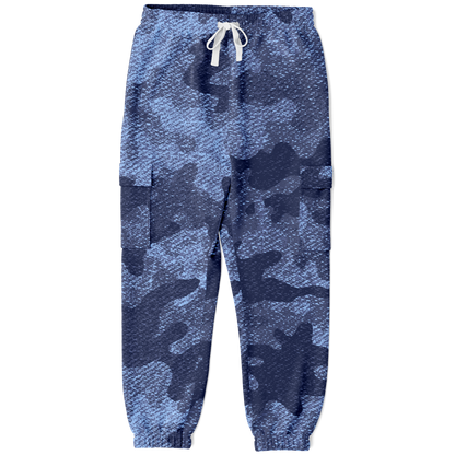 Camo Cargo Pants | Unisex | Blue Denim Camouflage