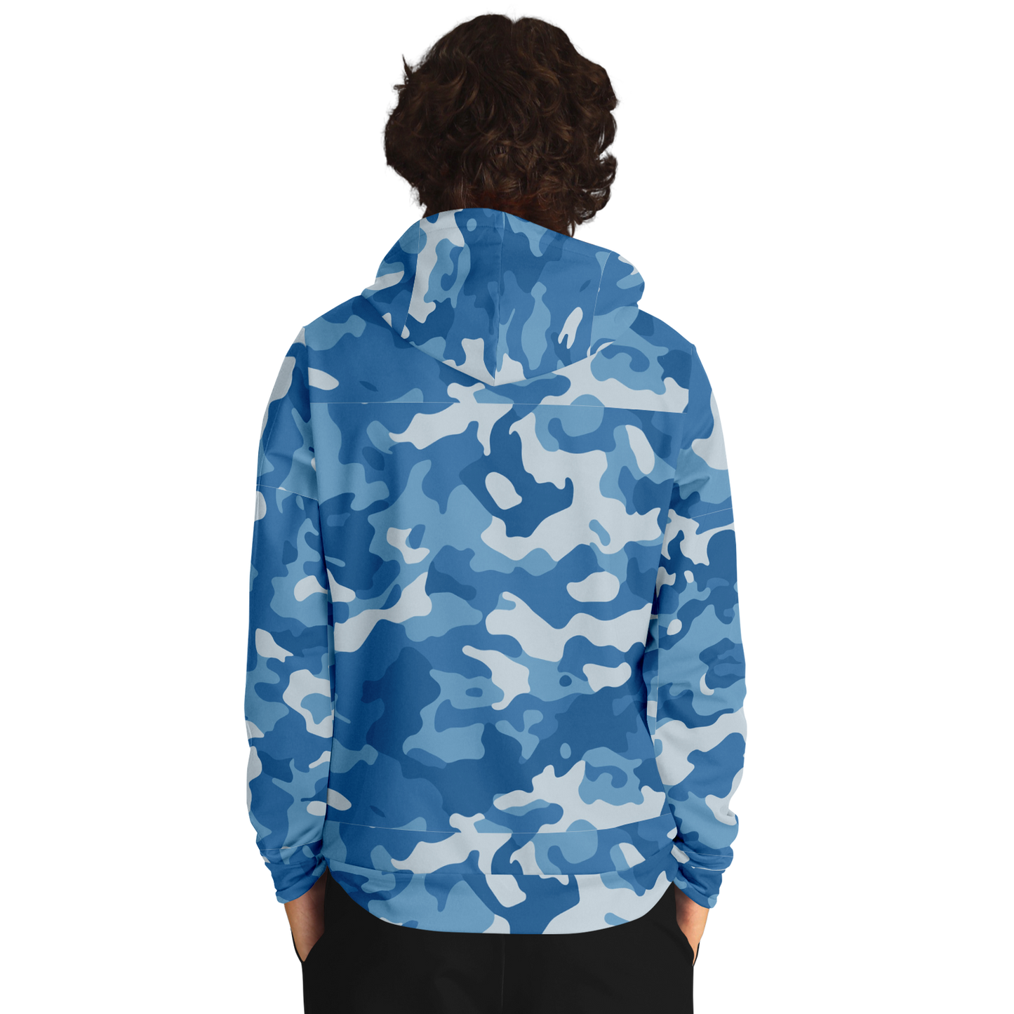 Military Blue Camo Hoodie | Modern Army-Inspired Pattern