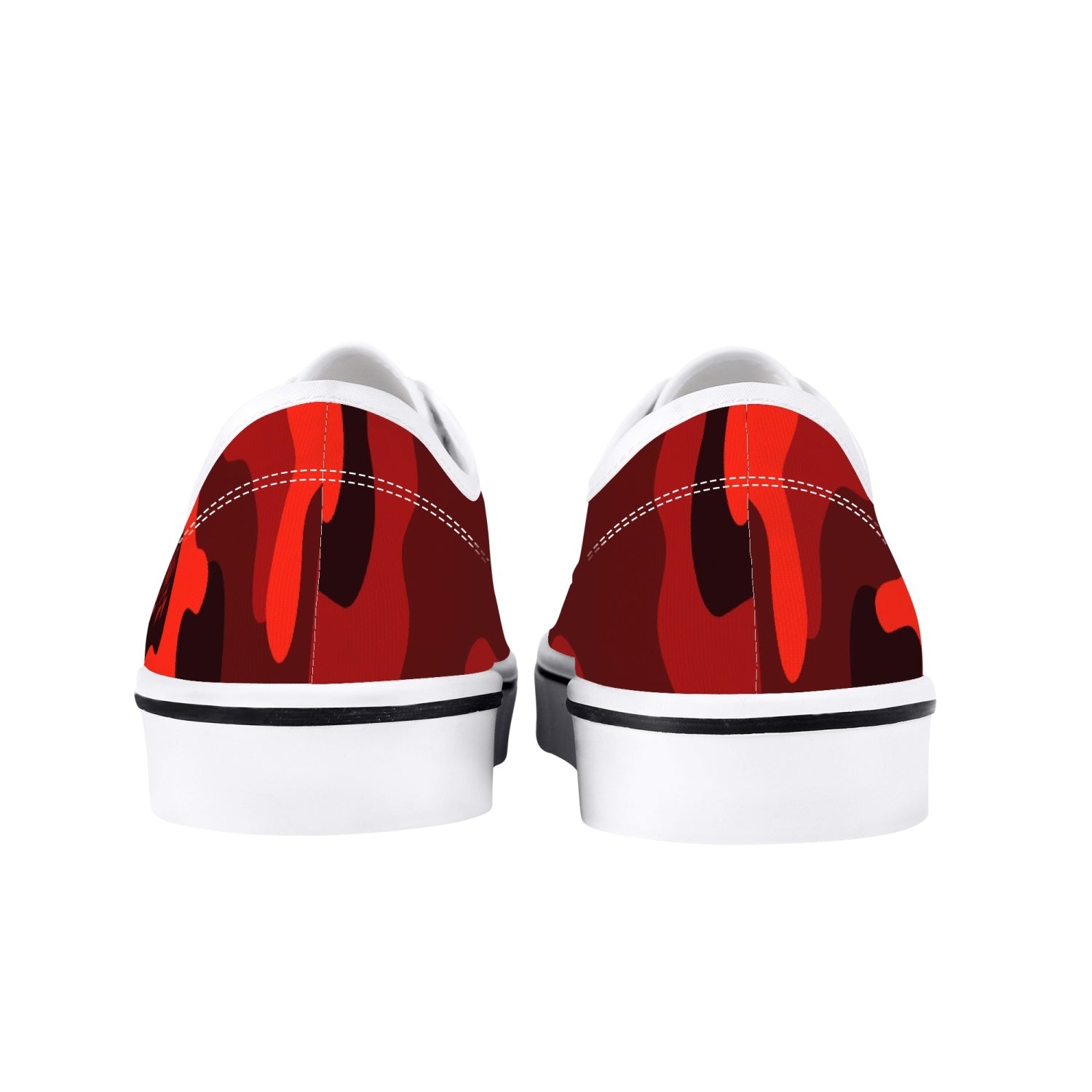 Camo Skate Shoes | Scarlet Red & Black Camouflage